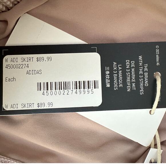 Adidas AEROREADY Skort Tan Gingham Built-In Shorts NWT Size Medium $90 Athletic - Picture 9 of 12